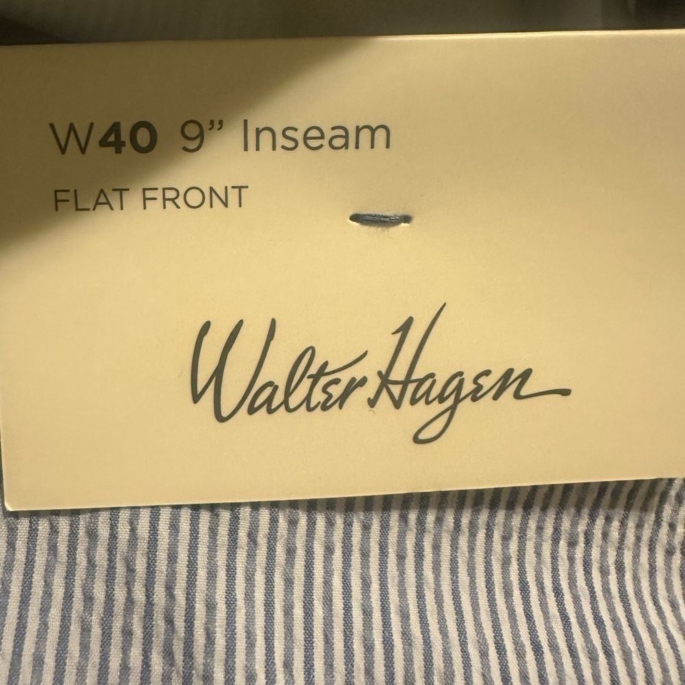 New Walter Hagen Men's Clubhouse Seersucker Golf Shorts 9” inseam chino stripes - Picture 10 of 10